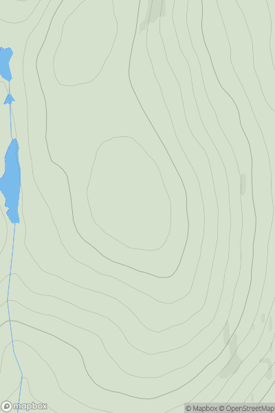 Thumbnail image for Creag Dhubh Bheag [Durness to Loch Shin] showing contour plot for surrounding peak